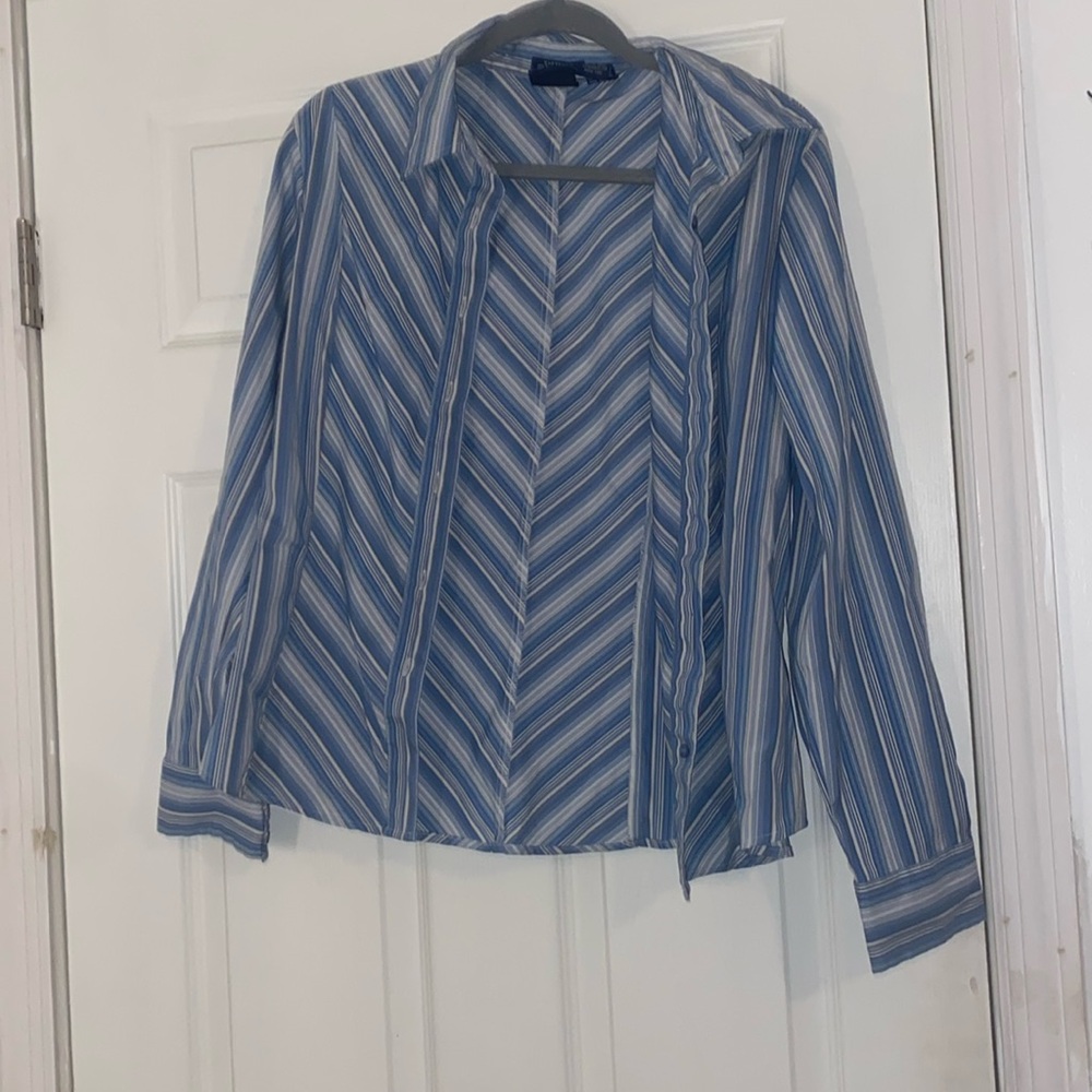 DCC Missy blue striped blouse